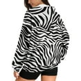 thumbnail image 5 of SCRAWLGOD Zebra Print Womens Zip Up Hoodie for Women Plus Size M Trendy Clothes Long Sleeve Graphic Zippered Hoodies for Women Hiking Leisure Ladies Hooded Sweaters, 5 of 7