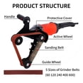thumbnail image 3 of Belt Sander Attachment Grinder YSJWAER - Adapter Angle Grinder Sanding Attachment Polisher 5/8-11 Thread, 3 of 6