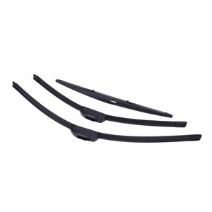 Windshield Wiper Blades Set, 26in 22in 16in Car Windshield Wiper Blades Rubber Left Hand Drive 3Pcs Sturdy  for Vehicle