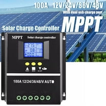 MYJTOPUS 100A 12/24/36/48V MPPT Solar Charge Controller for Lead-Acid/Lithium