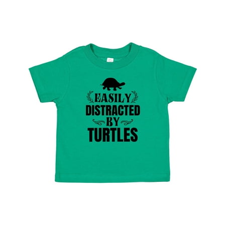 

Inktastic Easily Distracted by Turtles Gift Baby Boy or Baby Girl T-Shirt