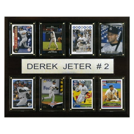 C&I Collectables MLB 12x15 Derek Jeter New York Yankees 8-Card Plaque