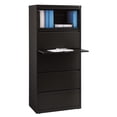 thumbnail image 4 of Scranton & Co 30" 5-Drawer Modern Metal Lateral Filing Cabinet in Black, 4 of 7