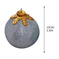 thumbnail image 3 of Coollooc Glass Tabletop Christmas Ornaments, 1Pcs Red Gold Green Globe Sets, Christmas Centerpiece, for Holiday Home Desk Display Festive Xmas Lighting Decor(Sliver), 3 of 7