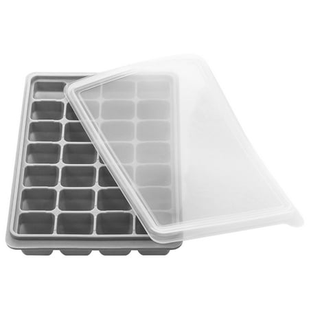 

ibaste Ice Cube Trays Easy-Release Silicone Ice Cube Tray | Ice Cube Mold with Lid Square Flexible Ice Trays | Ice Trays for Freezer Cool Cocktails Whiskey