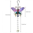 thumbnail image 2 of Paquete de 2 adornos de bola de cristal atrapasueños de cristal de mariposa para ventana, hogar, jardín al aire libre, 2 of 5