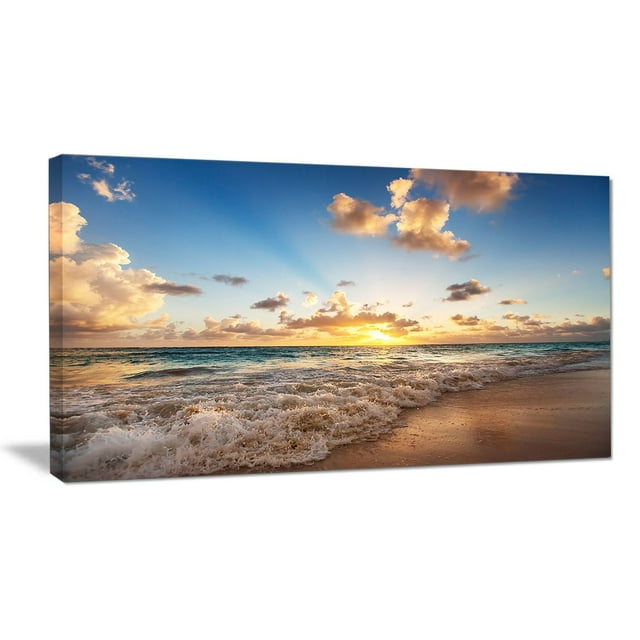 Tableau sur toile imprimée Design Art Levée de soleil caraibe