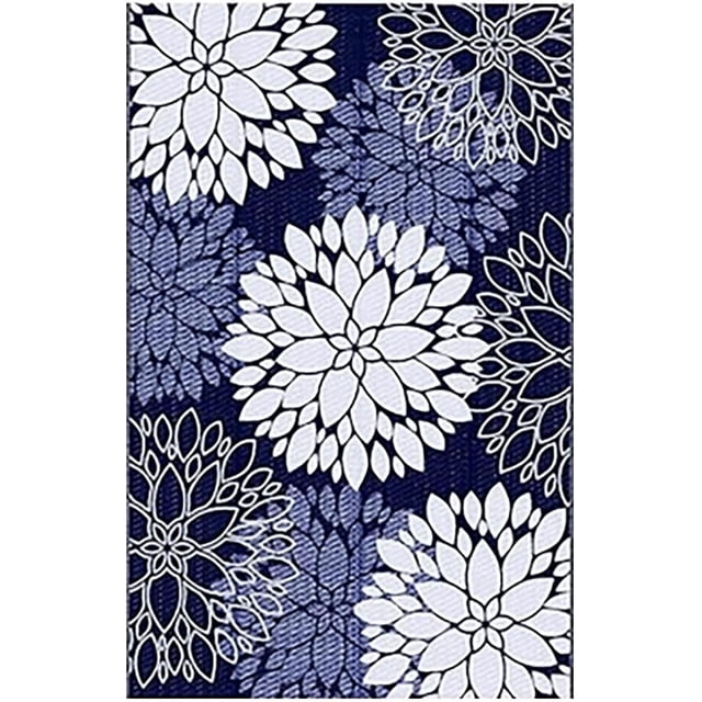 FYBTO Outdoor Rug, Waterproof Outdoor Plastic Straw Rug, Reversible Patio Rug Mat, Outdoor Decor Large Area Mats for RV, Porch, Beach, Picnic, Backyard, Deck, Balcony, Camping 6x4ft (M)-0626