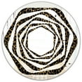 thumbnail image 2 of Designart 'Leopard Fur Safari V' Modern Round Wall Mirror - Whirl, 2 of 3
