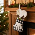thumbnail image 4 of Plaid Puppy Christmas Stocking, Decorative Fabric Accent, Reusable Room Styling, for Dining Room, Living Room, Fireplace and Christmas Party Decor, 4 of 9
