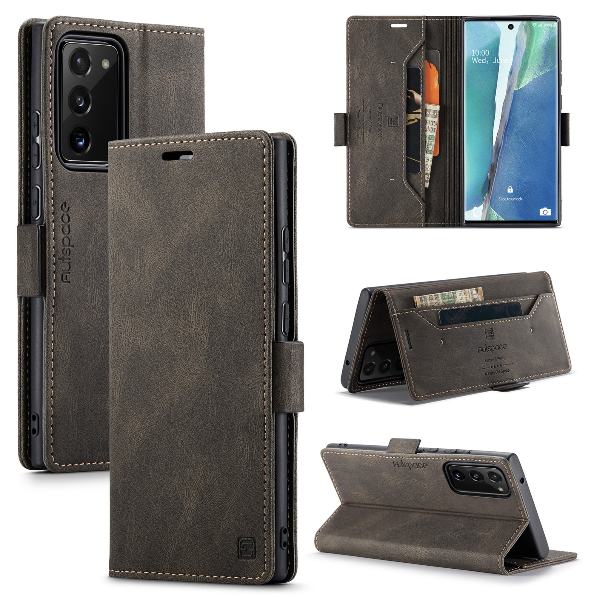 Dteck Galaxy S20 FE Wallet Case, Premium Leather Flip Wallet Case with RFID Blocking Card Slot
