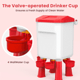 thumbnail image 4 of Hanging Chicken Waterer, Plastic Water Poultry Drinker, Detachable Legs for Turkey Goose Duck Pigeon 7L, 4 of 6