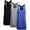 3pcs- Black + Light Grey + Blue, variant on Women's 3 Pack Banded Bottom Workout Tank Tops Tummy Flattering Yoga Shirts Racerback Gym Clothes