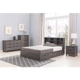 thumbnail image 3 of Smart Home Furniture 6-Shelf Wood Full Bookcase Headboard in Distressed Gray, 3 of 3