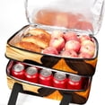 thumbnail image 5 of Maple Leaves Double Layered Insulated Refrigerated Lunch Bag with Two Compartments and Large Capacity - 7.1x11.4x16.1 inches - Handheld Lunch Bags, 5 of 6