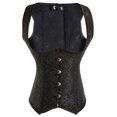 thumbnail image 1 of Corsé gótico steampunk para mujer, chaleco tipo túnica ajustado, corsé de corte sexy, 1 of 5