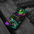 thumbnail image 4 of WIRESTER Shockproof Soft Rubber Cover Case for Samsung Galaxy S24 FE 6.7", Purple Green Galaxy Marble, 4 of 5
