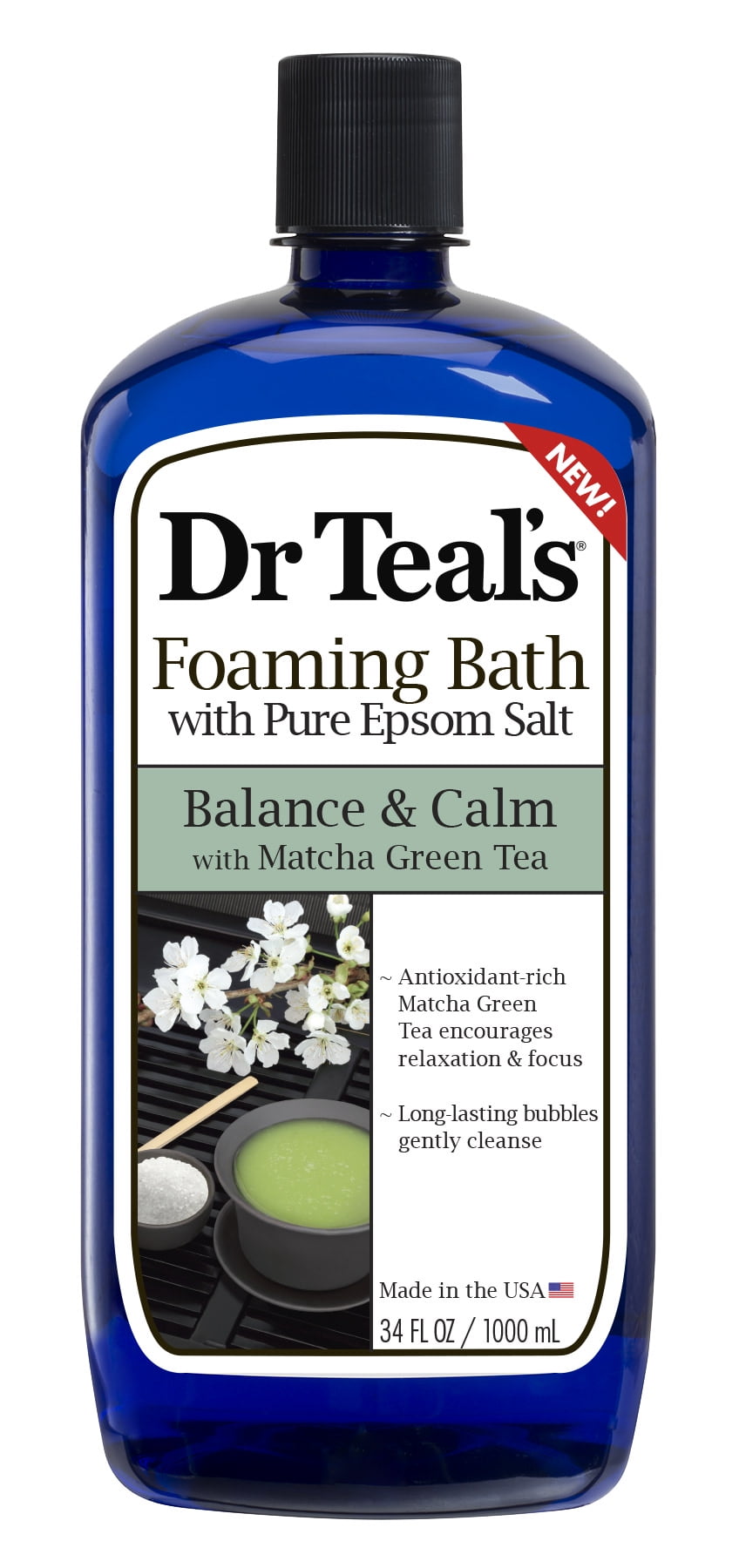 pix Dr Teal's Bath Tea How To Use dr teal s balance calm foaming bubble bath with pure epsom salt and matcha green tea 34 fl oz walmart com