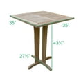 thumbnail image 5 of Teak 35-In Square Bar Table with two 29-In Bar Stools, 5 of 6