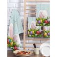 thumbnail image 2 of Easter Kitchen Dish Towels for Drying Dishes Set of 3, Wooden Bunny Colorful Eggs Spring Floral Farmhouse Waffle Weave Microfiber Hand Tea Bathroom Towels Quick Dry & Absorbent Towel 15.7x23.6, 2 of 7