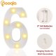 thumbnail image 2 of Pooqla Letras numéricas decorativas con luz LED, carpa de plástico blanco, luces numéricas, letrero para fiesta, decoración de boda, número con pilas (6), 2 of 5