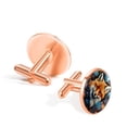 thumbnail image 3 of Fox Stylish Men's Cufflinks for Formal Attire, Shirt Clip, Stainless Steel, Ideal for Business Meetings, 3 of 6
