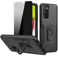 thumbnail image 1 of NIFFPD Samsung Galaxy A03S Case with Screen Protector (Anti Spy Privacy) Shockproof Phone Cover Case with Ring Kickstand Black, 1 of 8