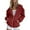 Brown Red, variant on Women's Zip Up Y2K Hoodies Casual Long Sleeve Track Jackets with Pockets