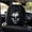 Gray, variant on 2Pack Halloween Decorations Ghost Face Headrest Covers, Scary Face Printing Auto Seat Universal Elastic Models Headrest Protector with Glowing-Eye for Car Interior