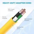 thumbnail image 3 of Adaptador de enchufe RV Kohree de 30 A macho a 50 A hembra, 125 V/3750 W, 3 of 7