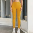 thumbnail image 2 of Seamless High Waist Compression Leggings - Medium, Yellow, 2 of 5