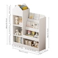 thumbnail image 5 of PORKISS Bookshelf for Kids, Wood Kids Bookcase with Toy Storage Organizer, Freestanding Book Shelf with 6 Compartments and 2 Baskets Bins for Kids Bedroom, Nursery, Playroom, White, 5 of 8