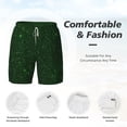 thumbnail image 6 of Picia Emerald Green Sparkling pattern Mens Swim Trunks with Compression Liner Stretch Beach Shorts Quick Dry with Zipper Pockets No-Chafing Board Shorts-Medium, 6 of 9