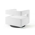 thumbnail image 4 of Booth Performance Velvet Swivel Armchair White, 4 of 7