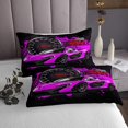 thumbnail image 3 of Erosebridal Racing Car Coverlet Set King,Geometric Honeycomb Bedding Set,Extreme Sports Decor,Ultra Soft,3 Pieces, 3 of 5