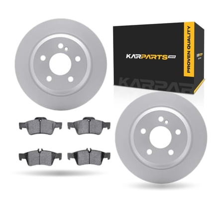 KarParts360 For Mercedes-Benz SL63 AMG 2009 2010 2011 2012 Brake Set Rear | Cast Iron | Vented | 5 Lug | Plain Rotor | 5.00 Inches Bolt Circle | Performance/Racing