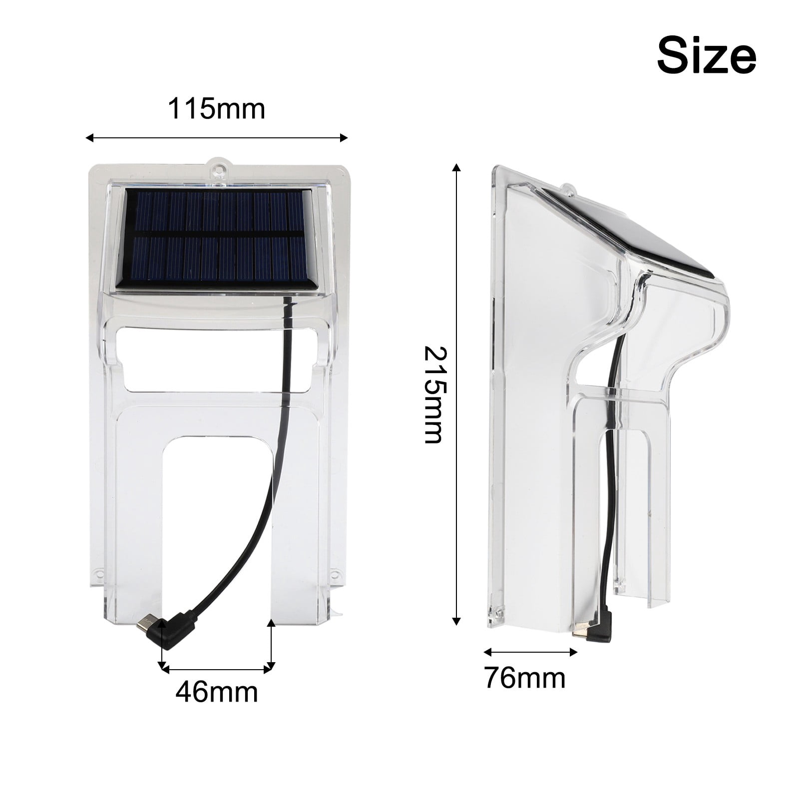 Solar Doorbell Rain Cover For Wireless Doorbell Plastic Waterproof Cover Rain Cover Protective Box Outdoor Doorbell Cover