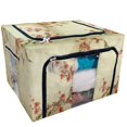 thumbnail image 1 of EREHome flowers plum blossom bird Storage Bag Clear Window Storage Bins Boxes Large Capacity Foldable Stackable Organizer With Steel Metal Frame For Bedding,Clothes,Closets, Bedrooms, 1 of 3