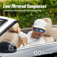 thumbnail image 6 of Bloomoak Polarized Removable UV Protection Safety Strap Unisex Wrap Around Sports Sunglasses, Blue, 6 of 7