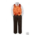 thumbnail image 3 of 4pc Orange Vest & Tie Halloween Party Suit Set Baby Boy Toddler Kid Uniform S-7, 3 of 7