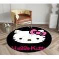 thumbnail image 1 of DEYOU Hello Kitty Round Area Rugs Diameter 4 x 4ft Floor Carpet Mat for Living Dinning Room Bedroom Kitchen Hallway Office Decor, 1 of 5