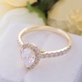 thumbnail image 6 of solitaire jewels 1.5CT Pear Moissanite Halo Engagement Ring For Women, 14K Yellow Gold, 6 of 9