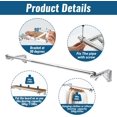 thumbnail image 4 of Foldable Wall Mounted Clothes Rack-44'' Long Rod&2 Bases,Stainless Steel, Heavy Duty,Detachable,Multi-Purpose for Space-Saving Garment Rack/Clothes Drying Rack/Plant Hanger,Top Shelf Room Reserved…, 4 of 6