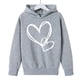 thumbnail image 3 of Sudadera con capucha y estampado de corazón de San Valentín, sudadera de manga larga para niños y niñas, chaqueta para niñas de talla mediana y grande., 3 of 7