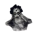 thumbnail image 1 of Cómoda máscara del Día de Muertos con velo para disfraz de Carnaval. Negro, 1 of 8