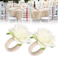 thumbnail image 2 of Ccdes Napkin Holder,Table Decoration,2PCS/Bag Simulation Flower Napkin Rings Modern Napkin Holder Table Decorations for Wedding, 2 of 8