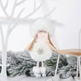 thumbnail image 1 of PVCS Girl Angel Plush Doll Snowflake Pattern Christmas Tree Pendant - White, 1 of 5