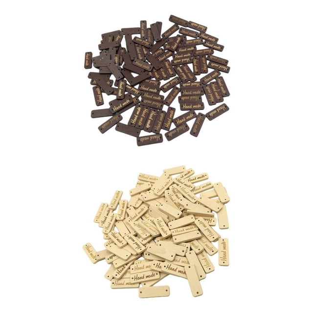 100pcs Wooden Labels Wooden Labels Sewing Accessories for Clothes