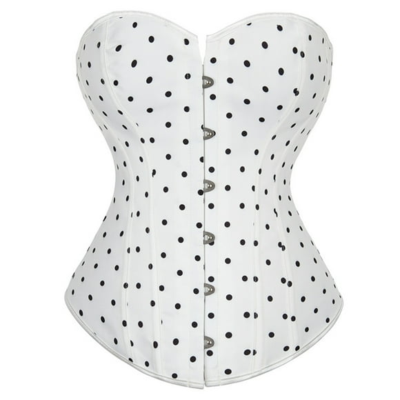 Strapless Shapewear for Women Tummy Control Women's Court Corset Polka Dot Print Tie Belly Breasted Lace Shapewear on Clearance