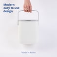thumbnail image 6 of BLUE GINKGO Kitchen Compost Bin | Indoor Countertop Food Waste Bin with Handles | White (1.32 gal), 6 of 7
